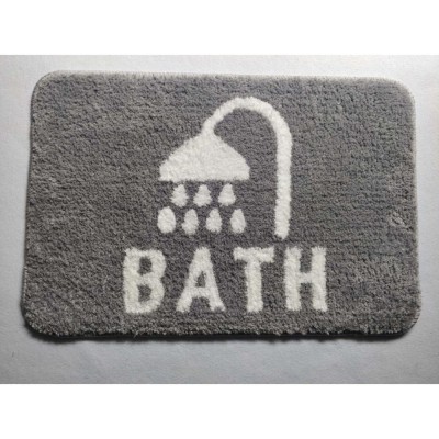 Factory manufacture soft modern non-slip comfortable bathroom washable microfibre bath mat with TPR